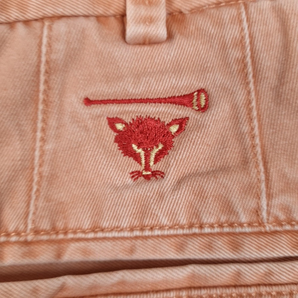 Peter Millar Shorts Mens 34/35 Orange Pima Cotton Chino 8" Myopia Hunt Club Fox - Picture 12 of 15